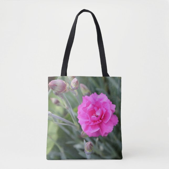 Soft Pink Carnation Tote Bag (Front)