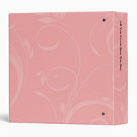 Solid soft pink 3 ring binder