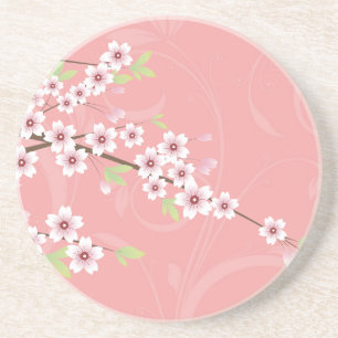 Soft Pink Cherry Blossom Coaster