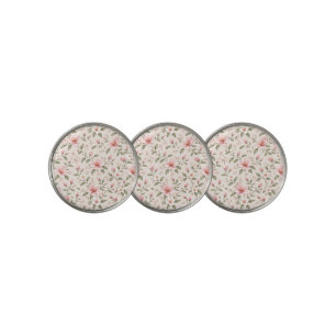 Soft Pink Cherry Blossom Floral Seamless Pattern Golf Ball Marker