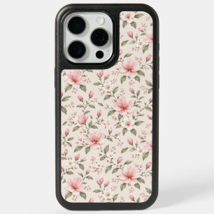 Soft Pink Cherry Blossom Floral Seamless Pattern iPhone 15 Pro Max Case