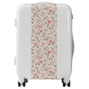 Soft Pink Cherry Blossom Floral Seamless Pattern Luggage