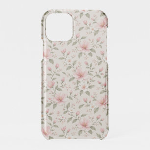 Soft Pink Cherry Blossom Floral Seamless Pattern iPhone 11 Pro Case