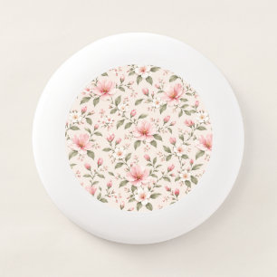 Soft Pink Cherry Blossom Floral Seamless Pattern Wham-O Frisbee