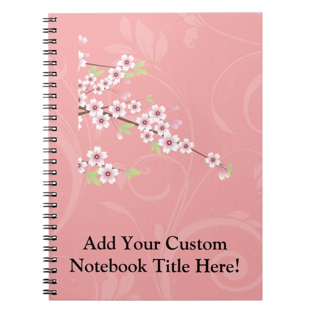 Soft Pink Cherry Blossom Notebook (Front)