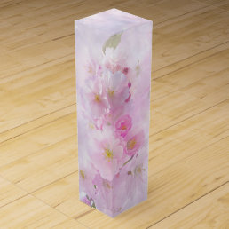 Soft Pink Cherry Blossom Wine Gift Box