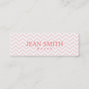 Soft Pink Chevron Baker Business Card