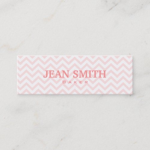 Soft Pink Chevron Baker Business Card