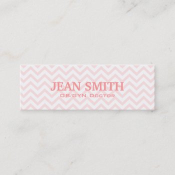 Soft Pink Chevron Ob/gyn Business Card by cardfactory at Zazzle