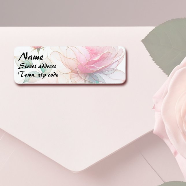 Soft Pink Chiffon Rose Label (Creator Uploaded)