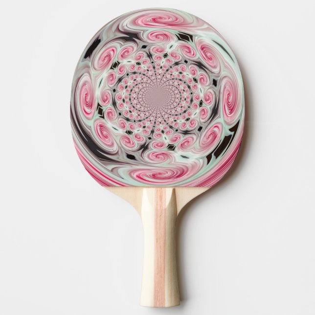 Soft Pink Clouds Swirl Reflection Canvas Print Ping-Pong Paddle (Front)
