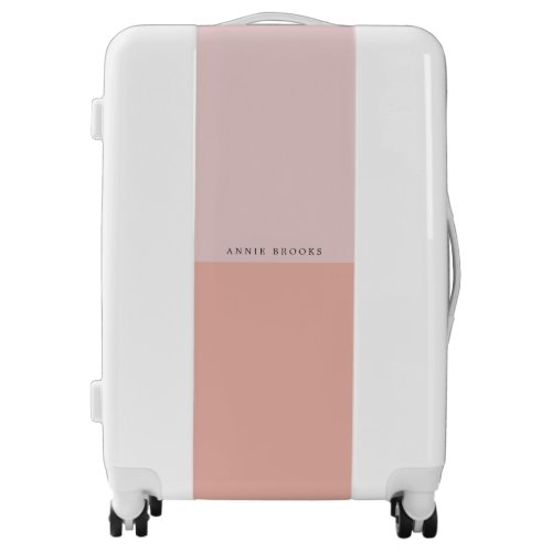 Soft Pink Custom Name Elegant Luggage