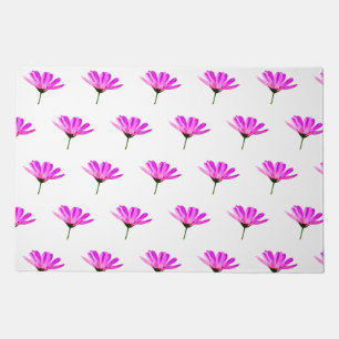 Soft Pink Daisy Floral Artwork Doormat