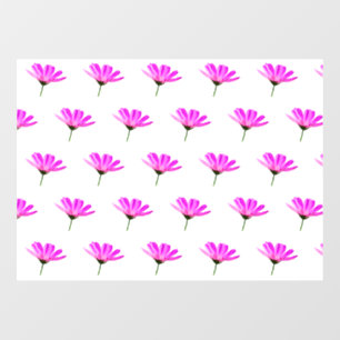 Soft Pink Daisy Floral Artwork Window Cling