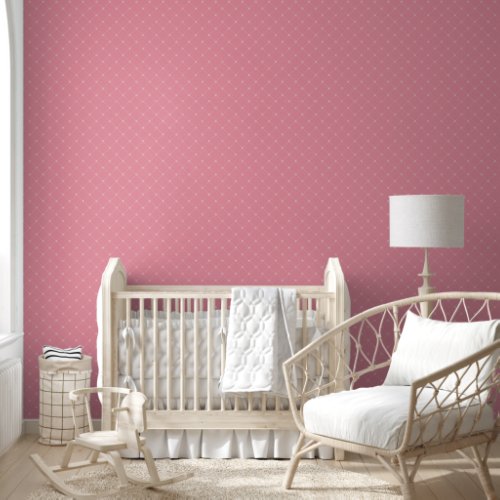 Soft Pink Diamond Lattice Wallpaper