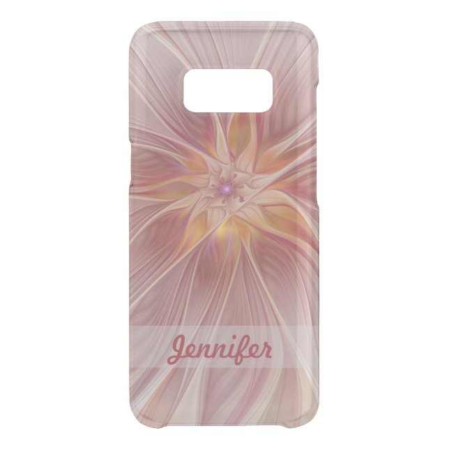 Soft Pink Dream Abstract Fractal Art Flower Name Uncommon Samsung Galaxy Case (Back)