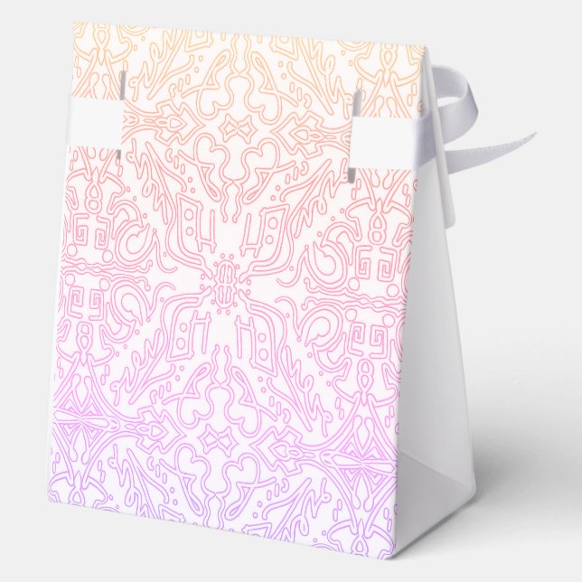 Soft Pink Dream Mandala pattern series Favor Boxes (Back)