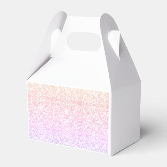 Soft Pink Dream Mandala pattern series Favor Boxes (Front Side)