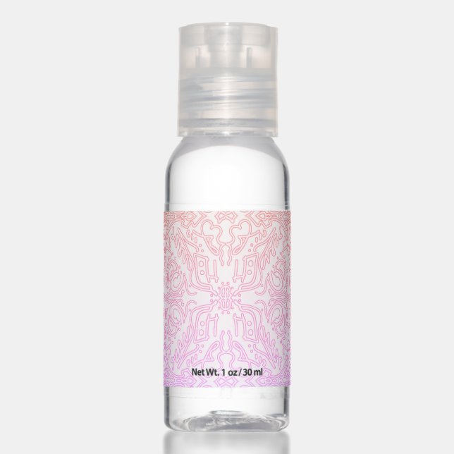 Soft Pink Dream Mandala pattern series Hand Sanitizer (Front)