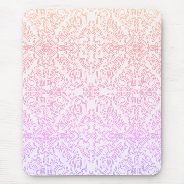 Soft Pink Dream Mandala pattern series Mouse Pad (Front)