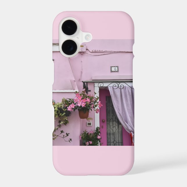 Soft Pink Dreamy Tiny House iPhone Case (Back)