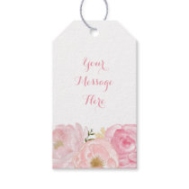 Soft Pink Floral Baby Shower Gift Tags