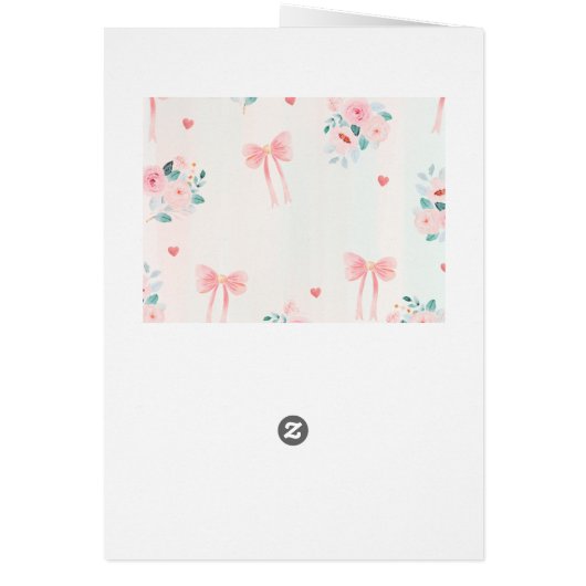 Soft Pink Floral & Bow Pattern – Cute Romantic (Back)