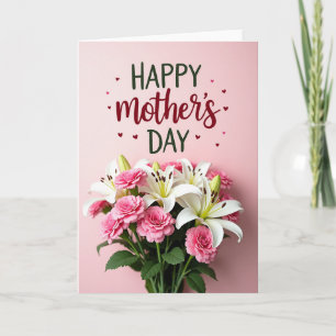 Soft Pink Floral Day Card