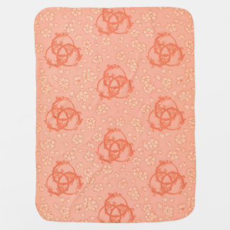 Soft Pink Floral Design Baby Blanket