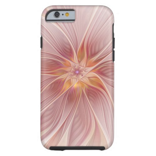 Soft Pink Floral Dream Abstract Fractal Art Flower Tough iPhone 6 Case
