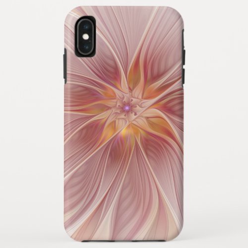 Soft Pink Floral Dream Abstract Fractal Art Flower iPhone XS Max Case