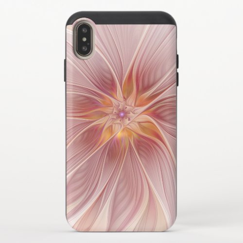 Soft Pink Floral Dream Abstract Fractal Art Flower iPhone XS Max Slider Case