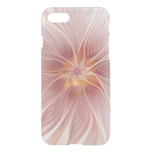 Soft Pink Floral Dream Abstract Fractal Art Flower iPhone SE87 Case