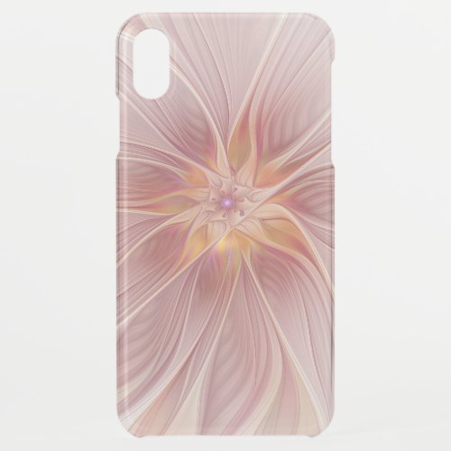 Soft Pink Floral Dream Abstract Fractal Art Flower iPhone XS Max Case