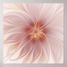 Soft Pink Floral Dream Abstract Modern Flower