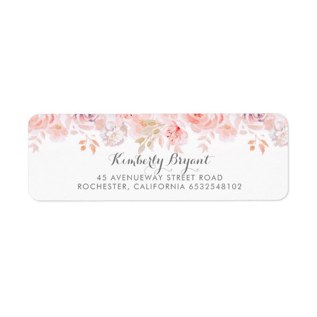 Soft Pink Floral Label (Front)