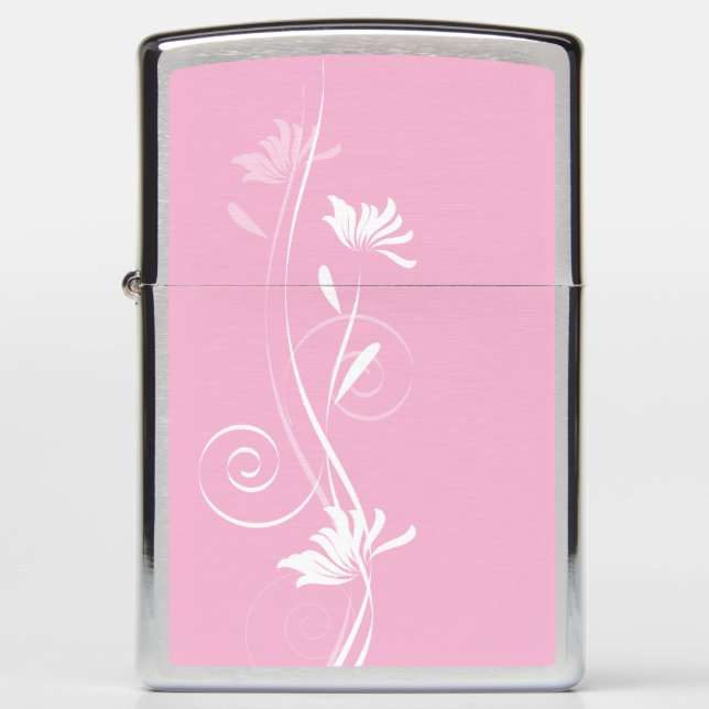Soft Pink Floral Lighter (Front)