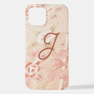 Soft Pink Floral Monogrammed