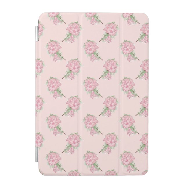 Soft Pink Floral Pattern | Romantic Flower iPad Mini Cover (Front)