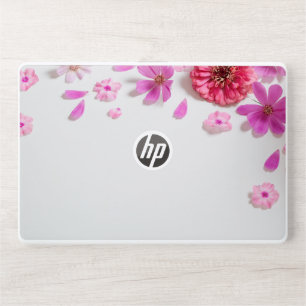Soft Pink Floral Petal Scatter Romantic Minimalist HP Laptop Skin