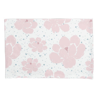 Soft Pink Floral Pillow Case