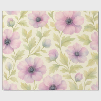 Soft Pink Floral Wrapping Paper