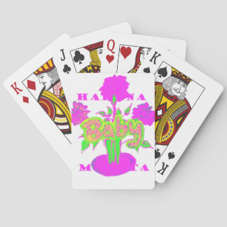 Soft Pink Flower Art: A Baby's Touch. Poker Cards
