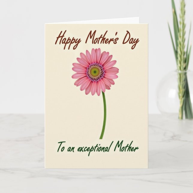 Soft Pink Flower Card (Front)