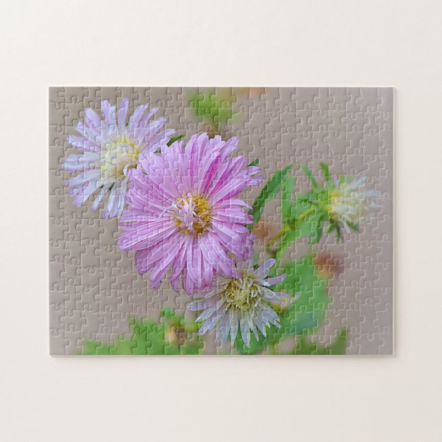 Soft Pink Flower Garden Puzzle  (Horizontal)