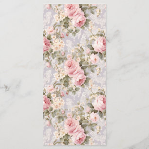 Soft Pink Flowers Menu