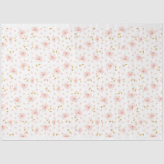 Soft Pink Flowers Petals Tissue Paper