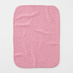 Soft pink geometrical triangle pattern baby burp cloth