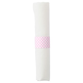 Soft Pink Gingham Pattern Napkin Bands