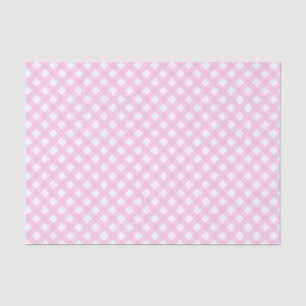 Soft Pink Gingham Pattern Tissue Paper